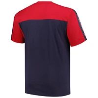 T-shirt en tricot Big & Tall Yoke Boston Red Sox Profile rouge/bleu marine pour homme