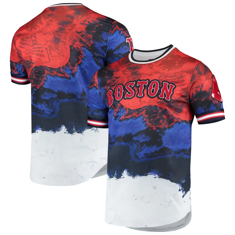 Lids Boston Red Sox White And Blue Dip Dye T-Shirt - Red/Royal