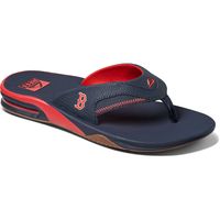 Men's REEF Boston Red Sox Fanning Bottle Opener Sandals