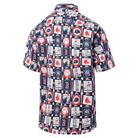 Chemise boutonnée Reyn Spooner pour hommes, bleu marine, Champions des Red Sox de Boston, Scenic