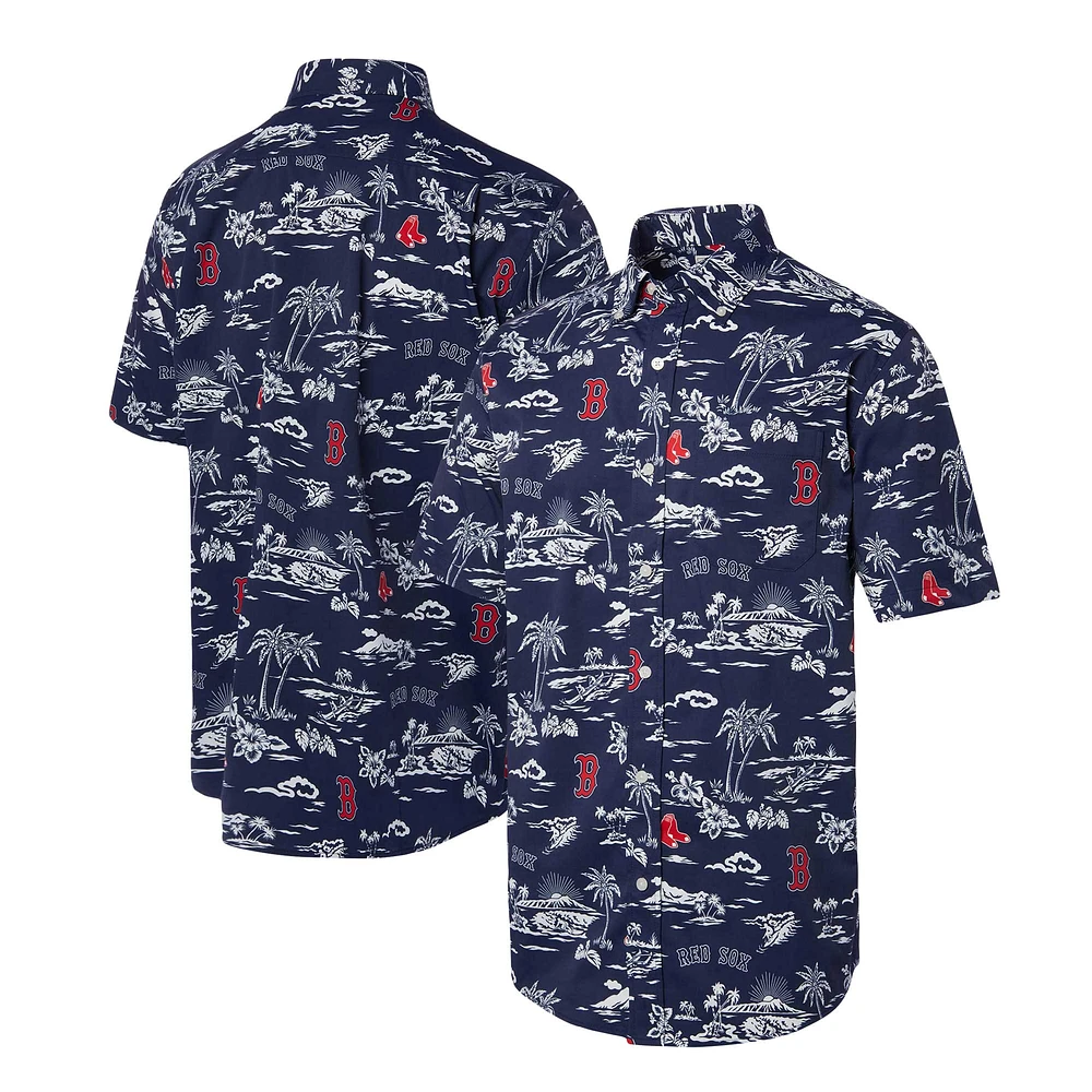 Men's Reyn Spooner Navy Boston Red Sox Kekai Button-Down Shirt