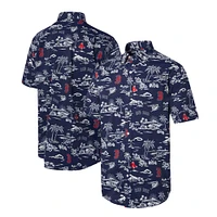 Chemise boutonnée Reyn Spooner pour hommes des Red Sox de Boston Kekai bleu marine