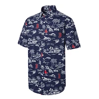 Chemise boutonnée Reyn Spooner pour hommes des Red Sox de Boston Kekai bleu marine