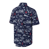 Chemise boutonnée Reyn Spooner pour hommes des Red Sox de Boston Kekai bleu marine