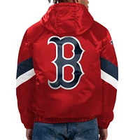 Veste à capuche demi-zip Starter noire Boston Red Sox Force Play II pour hommes