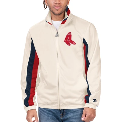 Veste de survêtement entièrement zippée Starter Cream Boston Red Sox Rebound Cooperstown Collection pour hommes