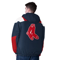 Men's Starter  Navy Boston Red Sox Cooperstown Collection Charger Half-Zip Jacket