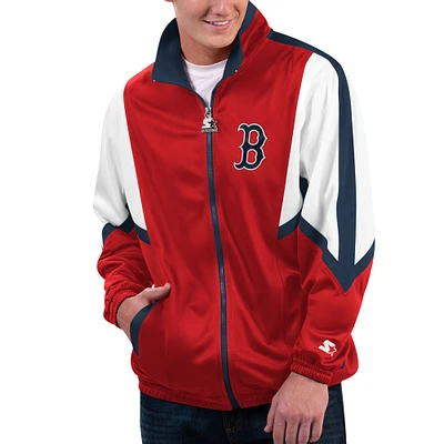 Veste entièrement zippée Starter Red Boston Sox Lead Runner pour hommes