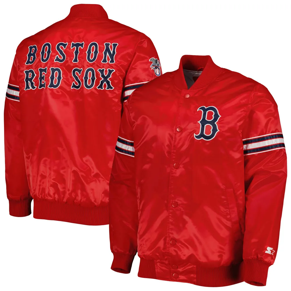 Atlanta Braves Poly Twill Varsity Jacket-Red