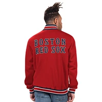 Veste rouge à boutons-pression complète Boston Red Sox Varsity pour homme