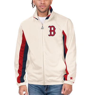 Veste de survêtement entièrement zippée Starter blanche des Red Sox Boston pour hommes