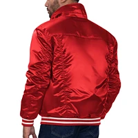 Veste de camionneur à bouton-pression en satin pour hommes Starter x Levi's Red Boston Sox Silver Tab