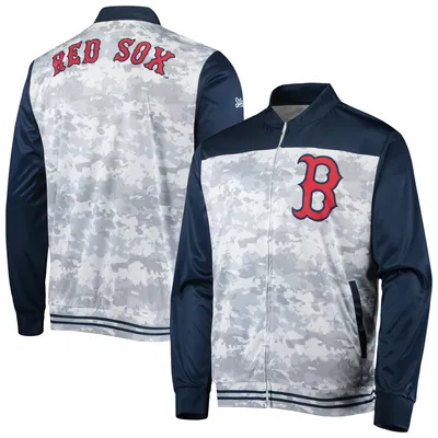 Lids Boston Red Sox Stitches Youth Raglan Quarter-Zip Jacket - Navy