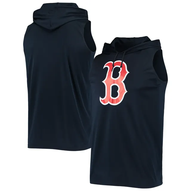 STITCHES Youth Stitches Heathered Navy Boston Red Sox Raglan Short Sleeve  Pullover Hoodie