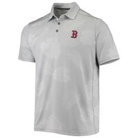 Men's Tommy Bahama Gray Boston Red Sox Palm Coast Delray Fond IslandZone Allover Polo