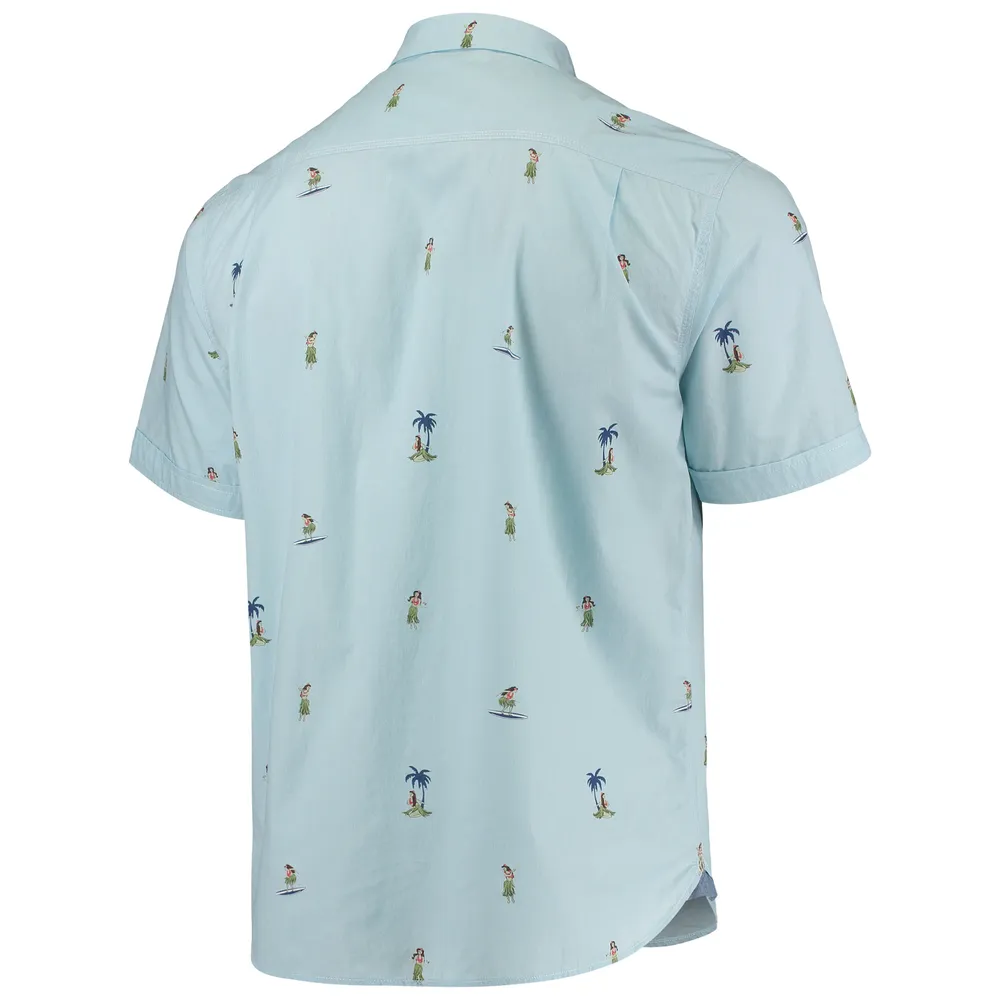 Chemise boutonnée toute la journée Tommy Bahama pour homme, bleu clair, Boston Red Sox Hula