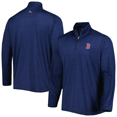 Men's Tommy Bahama Navy Boston Red Sox Delray IslandZone Half-Zip Top