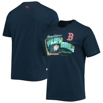 Tommy Bahama Women's Tommy Bahama Cream Boston Red Sox Linnea Camp Tie Shirt