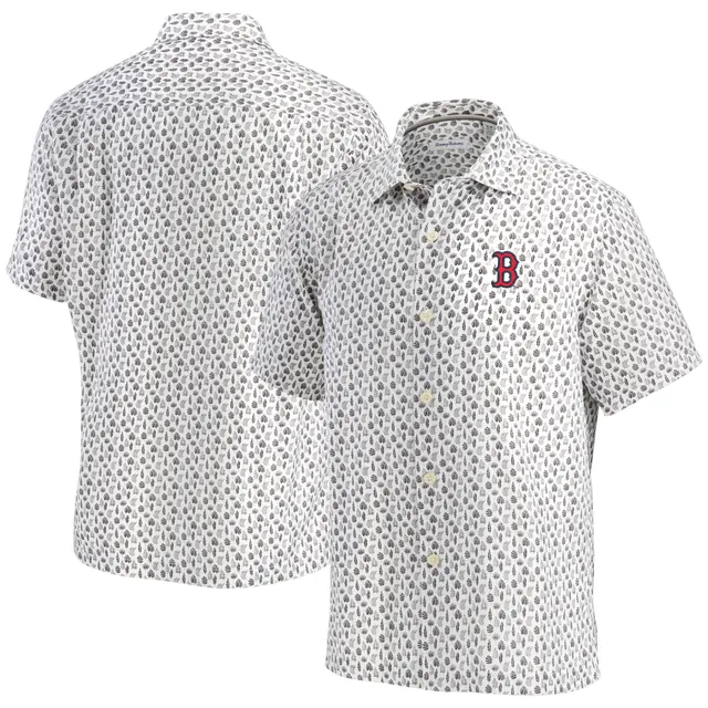 Boston Red Sox Tommy Bahama Baseball Camp Button-Up Shirt - Cream