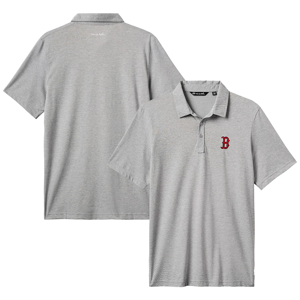 Men's TravisMathew Gray Boston Red Sox The Zinna Polo