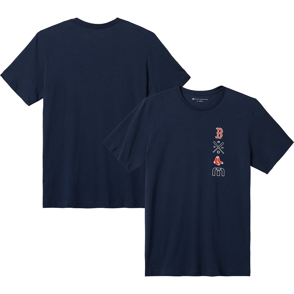 T-shirt TravisMathew bleu marine Boston Red Sox Sunset Slam pour hommes