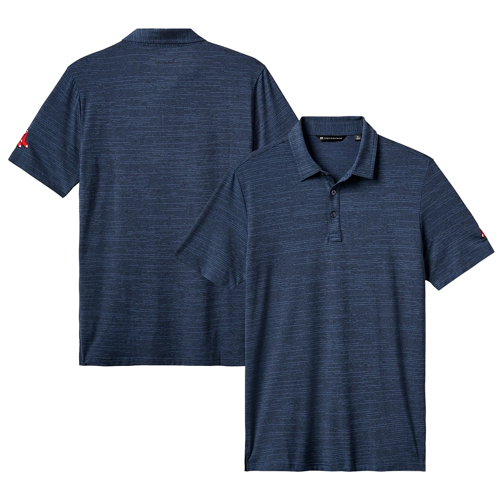 Polo The Heater TravisMathew bleu marine des Red Sox de Boston pour hommes