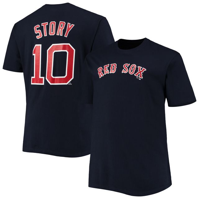 T-shirt avec nom et numéro des Boston Red Sox de Trevor Story pour homme, bleu marine