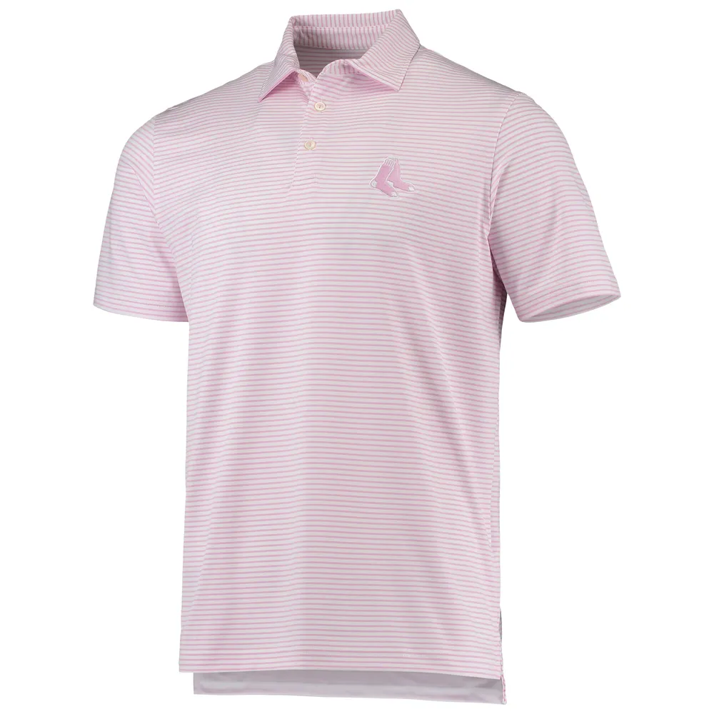 Polo à rayures Bradley des Red Sox de Boston Vineyard Vines rose/blanc pour homme