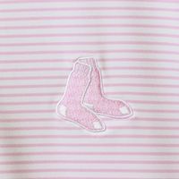 Men's Vineyard Vines Pink/White Boston Red Sox Bradley Stripe Polo