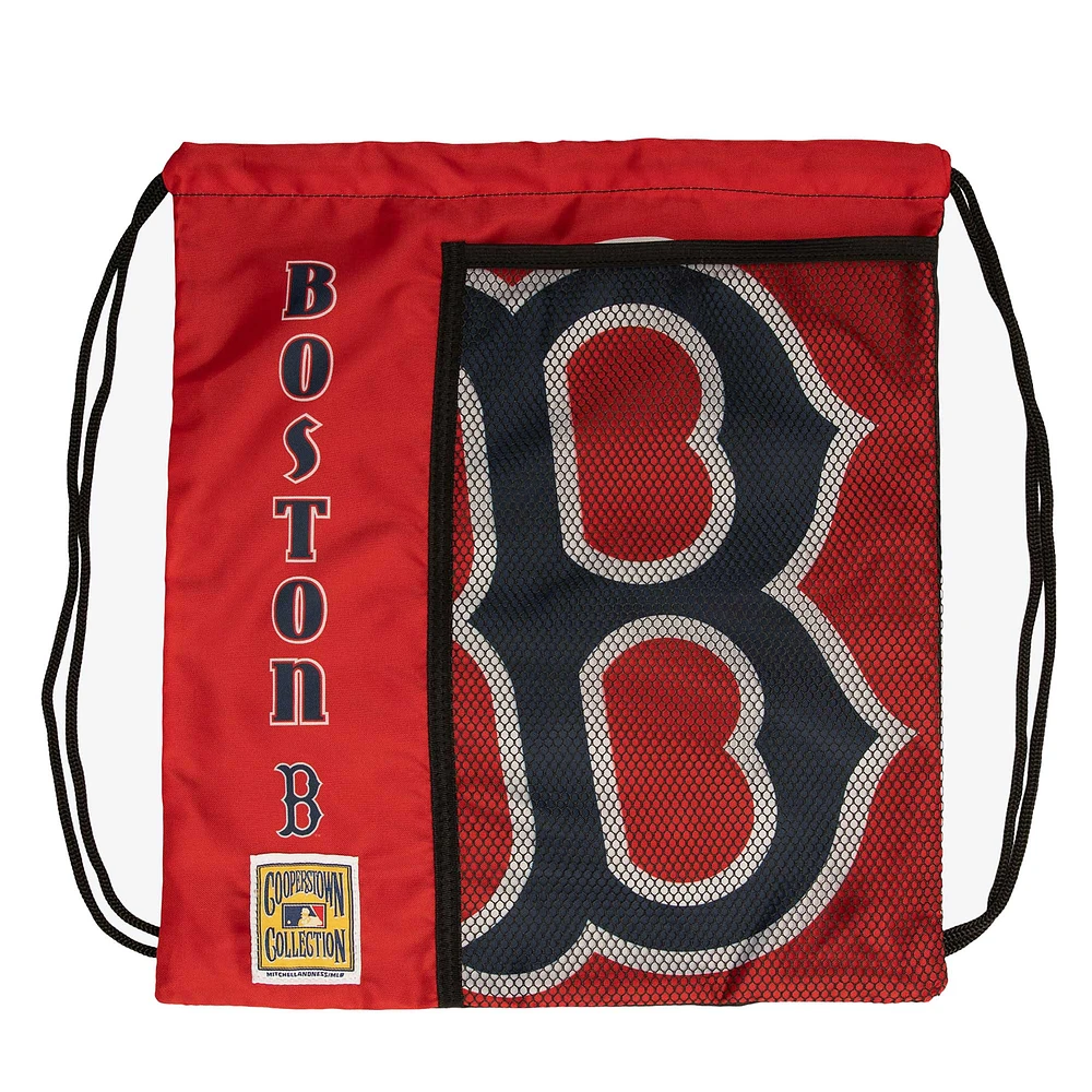 Mitchell & Ness Boston Red Sox Cooperstown Collection Sac à cordon avec logo