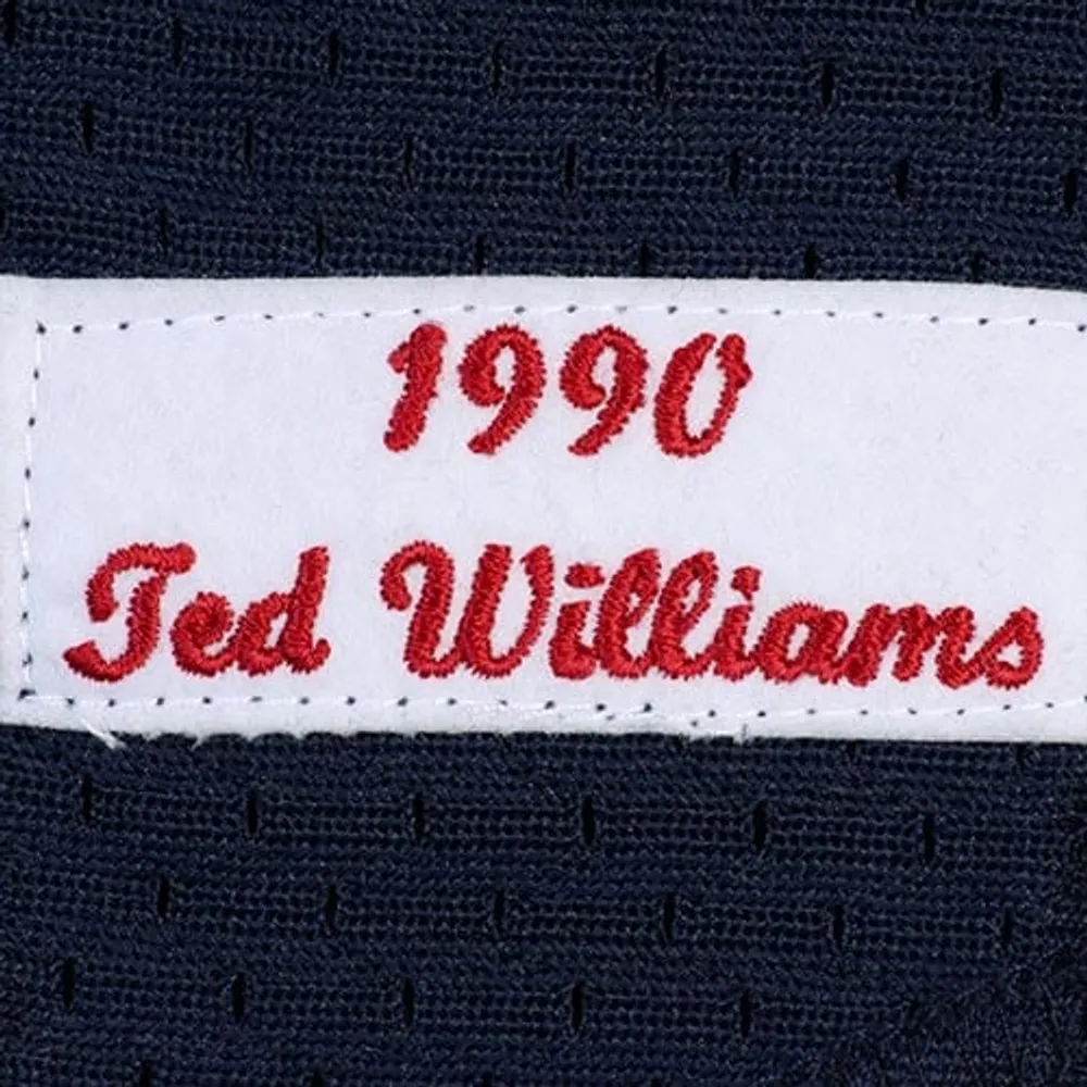 Mitchell & Ness Ted Williams Boston Red Sox 1990 Authentic Cooperstown Collection Batting Practice Jersey - Navy Blue
