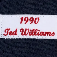 Mitchell & Ness Ted Williams Boston Red Sox 1990 Authentic Cooperstown Collection Batting Practice Jersey - Navy Blue