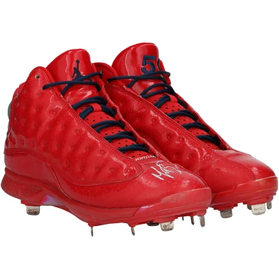 Mookie Betts Boston Red Sox Autographed Game-Used Red Jordan Brand Cleats from the 2019 MLB Season