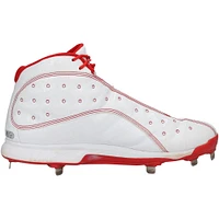Chaussures Jordan Brand blanches/rouges dédicacées par Mookie Betts des Red Sox de Boston lors de la saison 2019 de la MLB