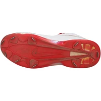 Chaussures Jordan Brand blanches/rouges dédicacées par Mookie Betts des Red Sox de Boston lors de la saison 2019 de la MLB