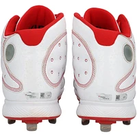 Chaussures Jordan Brand blanches/rouges dédicacées par Mookie Betts des Red Sox de Boston lors de la saison 2019 de la MLB