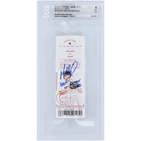 Mookie Betts Boston Red Sox Autographed Ticket 100th Career Stolen Base Game with "100th Career SB" Inscription - BAS Authenticated Graded 10