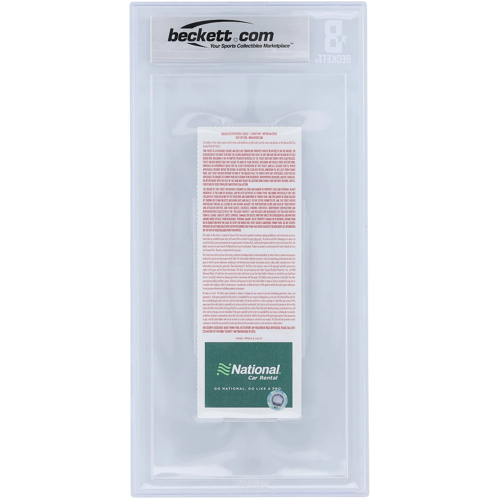 Mookie Betts Boston Red Sox Autographed Ticket 100th Career Stolen Base Game with "100th Career SB" Inscription - BAS Authenticated Graded 10