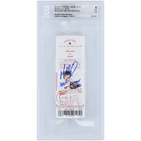 Mookie Betts Boston Red Sox Autographed Ticket 100th Career Stolen Base Game with "100th Career SB" Inscription - BAS Authenticated Graded 10