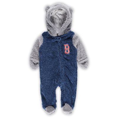 Outerstuff Newborn & Infant Navy/Gray Dallas Cowboys Game Nap Teddy Fleece Bunting Full-Zip Sleeper