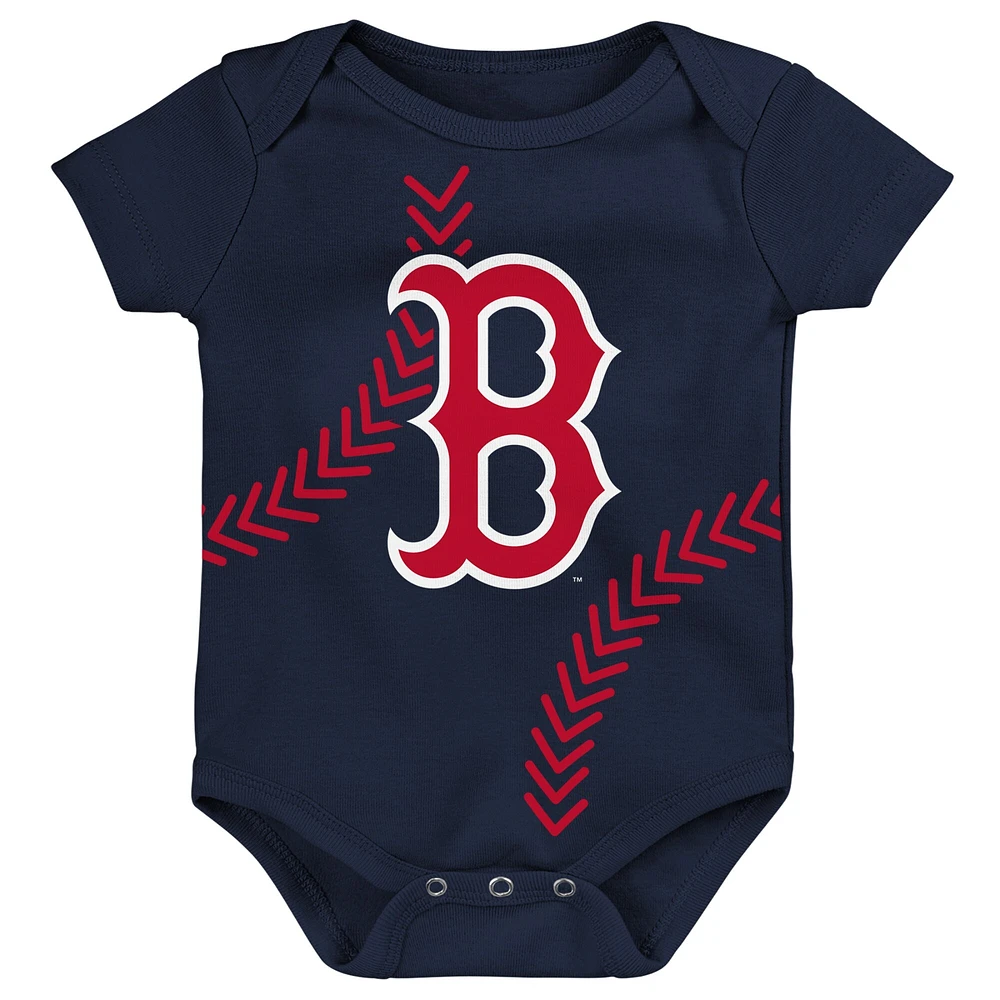 Body de course à domicile Boston Red Sox bleu marine pour nouveau-né et bébé