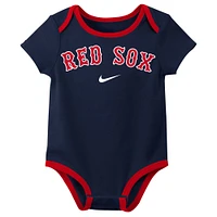 Newborn & Infant Nike Boston Red Sox Three-Pack Bodysuit Set