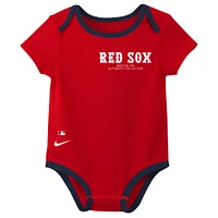 Ensemble de trois bodys Nike Boston Red Sox pour nouveau-nés et nourrissons