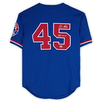 Pedro Martinez Boston Red Sox Autographed Blue Mitchell & Ness Replica Batting Practice Jersey with "HOF 15" Inscription