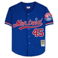 Pedro Martinez Boston Red Sox Autographed Blue Mitchell & Ness Replica Batting Practice Jersey with "HOF 15" Inscription