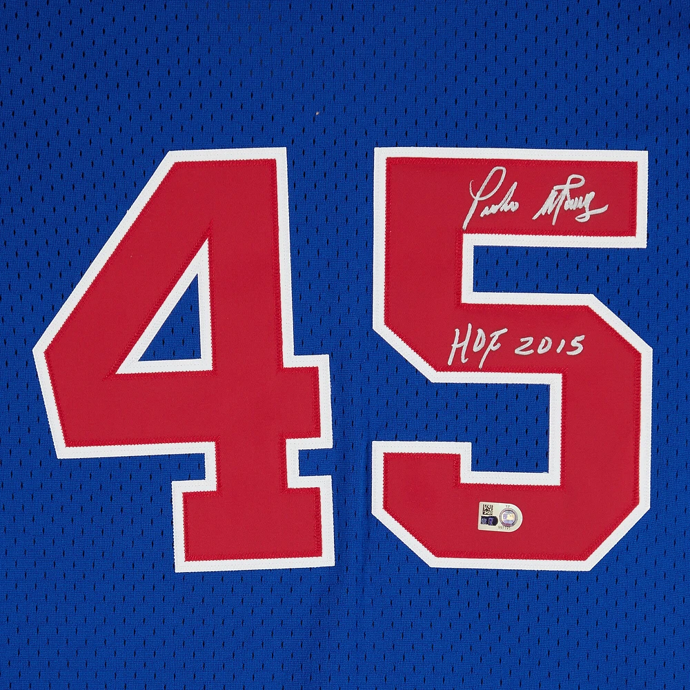 Pedro Martinez Boston Red Sox Autographed Blue Mitchell & Ness Replica Batting Practice Jersey with "HOF 15" Inscription