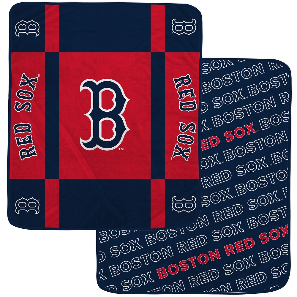 Couverture ultra confortable double face Pegasus Boston Red Sox 60" x 70" Reverse Block