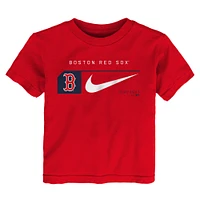 Ensemble t-shirt et short deux pièces Nike rouge/marine Boston Red Sox pour enfants d'âge préscolaire