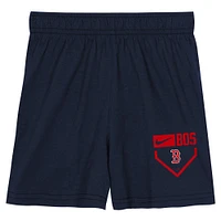 Ensemble t-shirt et short deux pièces Nike rouge/marine Boston Red Sox pour enfants d'âge préscolaire