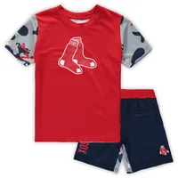 Outerstuff Girls Preschool Navy/Red Boston Red Sox Forever Love Tri-Blend T-Shirt & Leggings Set